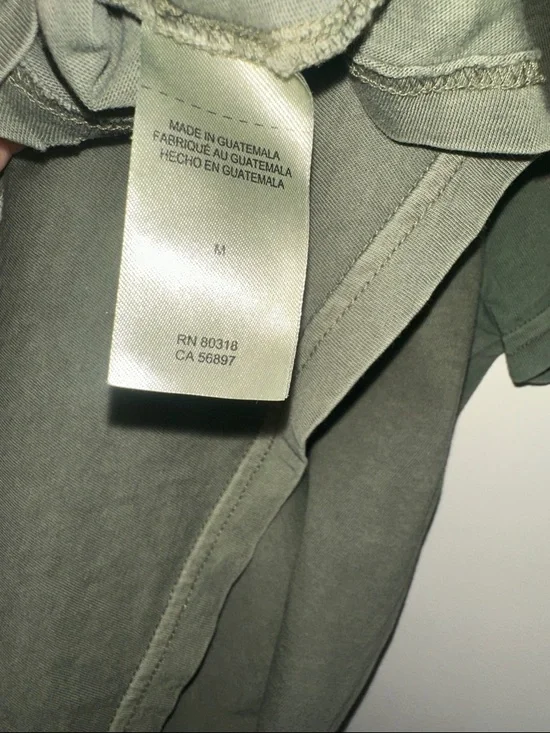 Janis Joplin Lucky Brand Olive Green Distressed Graphic Tee Women’s Size M - Picture 8 of 8